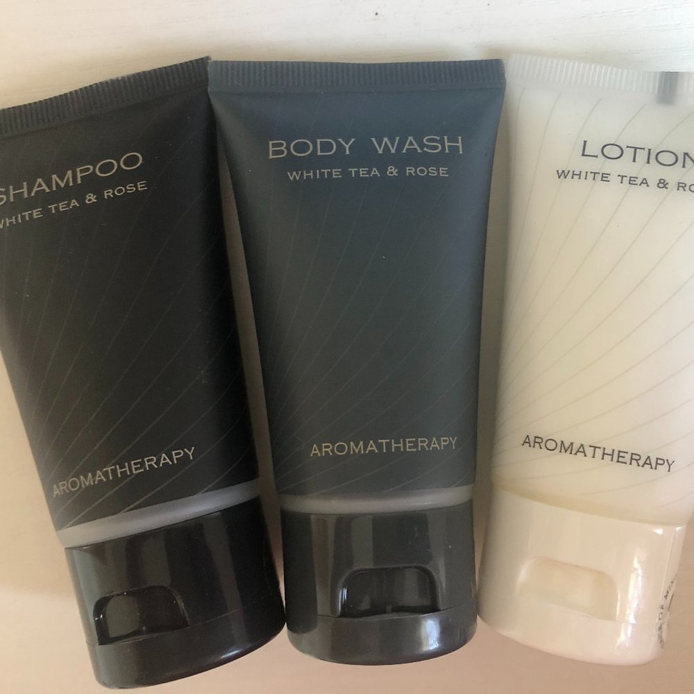 New Aromatherapy Travel Size Shampoo Conditioner Lotion Body Wash lot set